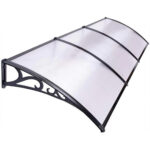 Nadstrešnica 300x100cm Crna Providna 5mm Leksan 1396 - Slika 2