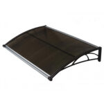 Nadstrešnica Za Vrata 82x120cm Smeđa Baza Ploča Bronza 6mm 999